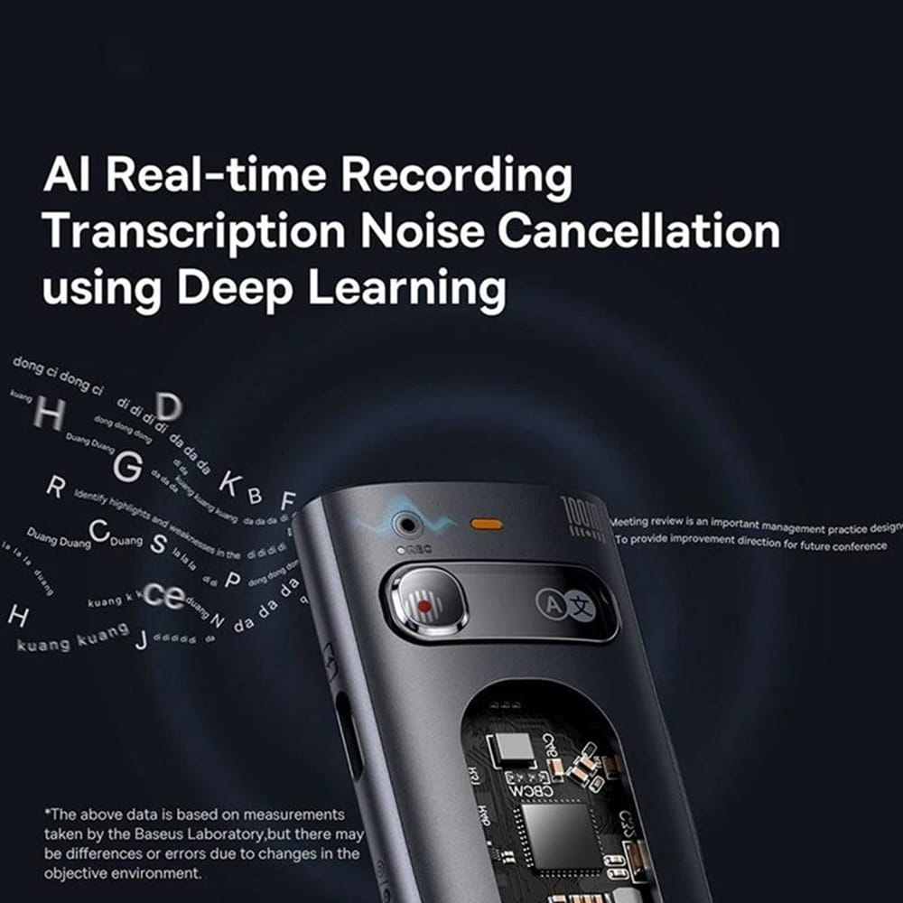 Baseus - Orange Dot Wireless Presenter (b00231700811-00) - Ai Voice Recognition, Dual-Mode Connection - Gray - Image 4