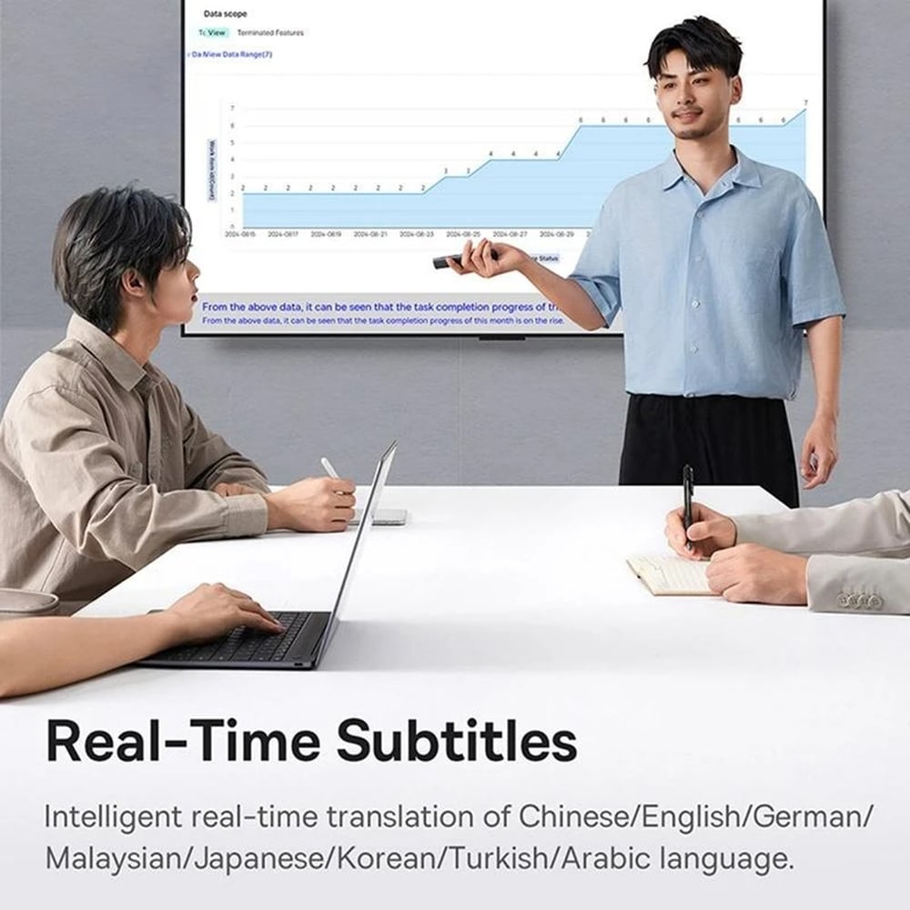 Baseus - Orange Dot Wireless Presenter (b00231700811-00) - Ai Voice Recognition, Dual-Mode Connection - Gray - Image 5