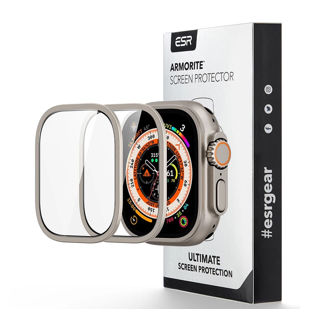 ESR - Armorite Screen Protector (2 Pack) - Apple Watch Ultra / Ultra 2 / Ultra 3 - Titanium - Image 7