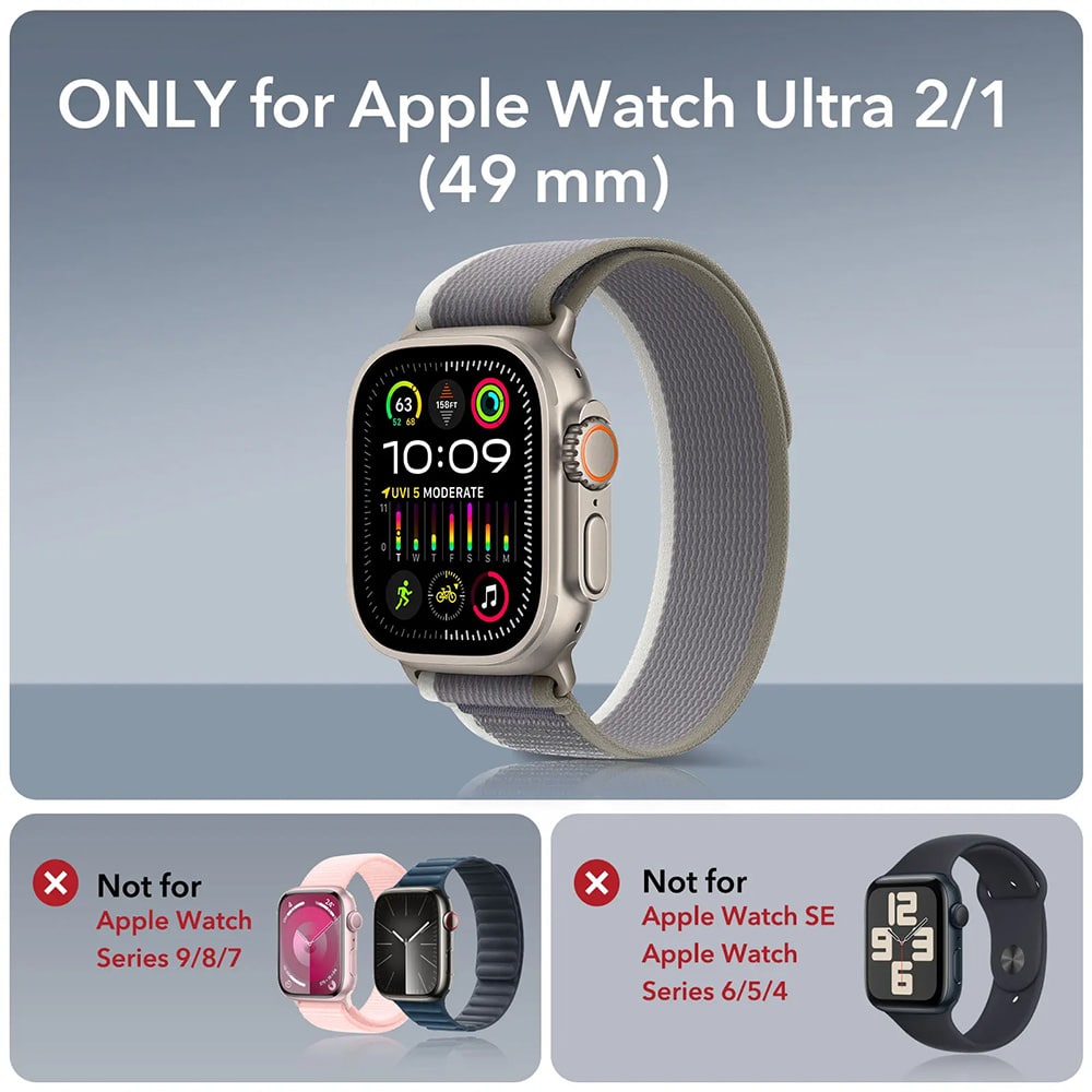 ESR - Armorite Screen Protector (2 Pack) - Apple Watch Ultra / Ultra 2 / Ultra 3 - Titanium - Image 6