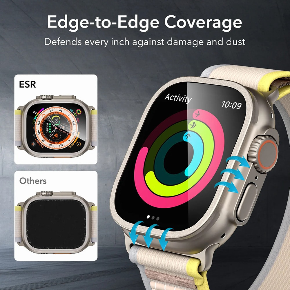 ESR - Armorite Screen Protector (2 Pack) - Apple Watch Ultra / Ultra 2 / Ultra 3 - Titanium - Image 5