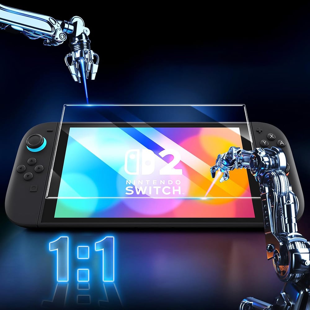 Techsuit - (2 Πακέτο) Premium Γυαλί Switchaura Με Εφαρμοστήρα (ns1) - Για Nintendo Switch 2, Αντίσταση 9h - Διαφανές - Image 6