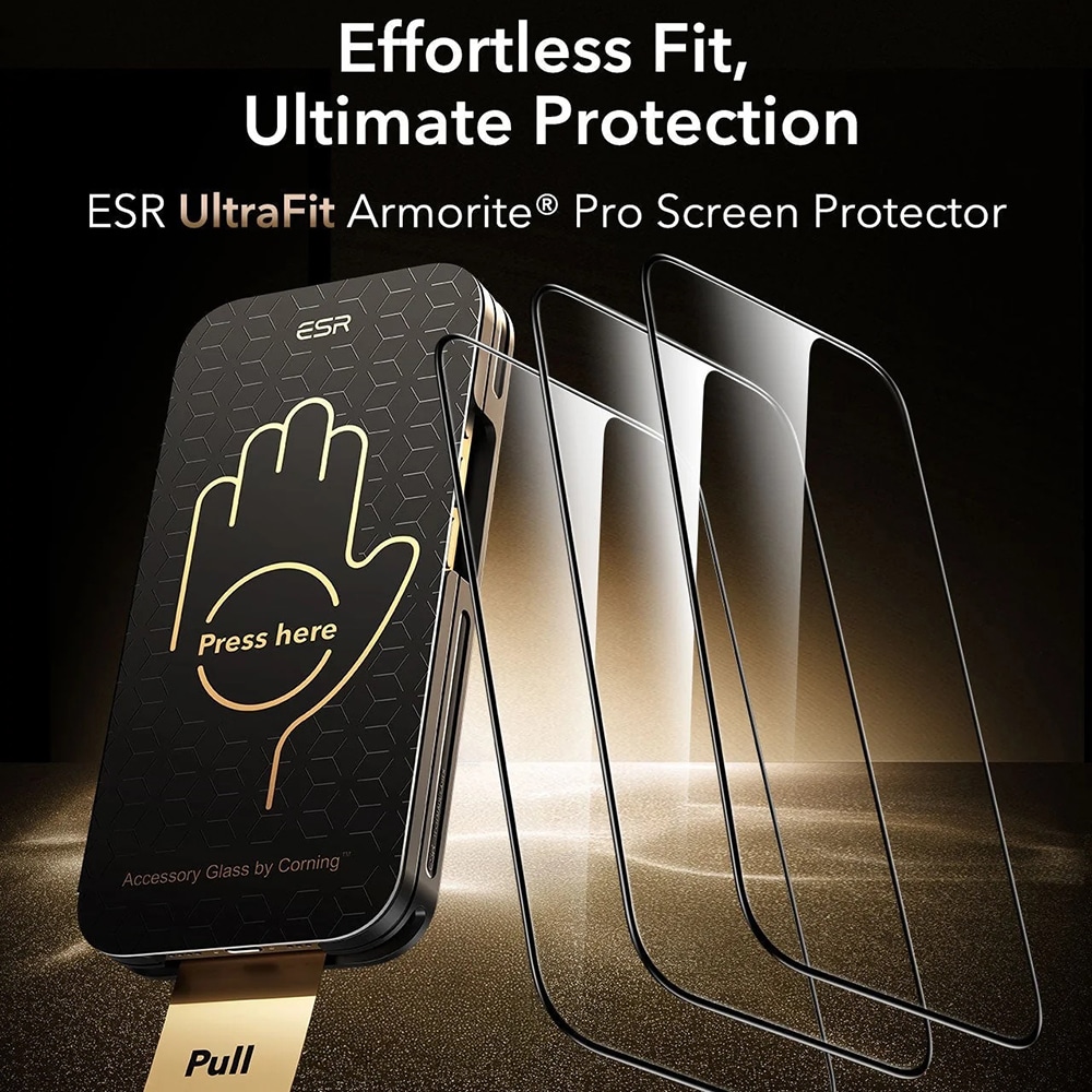 ESR - Corning Corning Gorilla Glass Ultrafit™ (3 Pack) - iPhone 17 Pro - Clear - Image 3