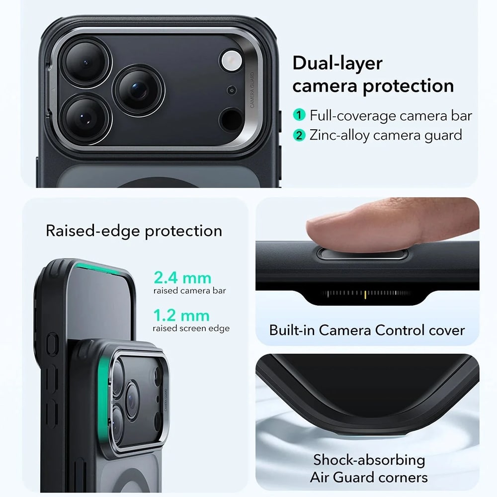 ESR Classic Hybrid HaloLock - θήκη για Apple iPhone 17 Pro - Μαύρο - Image 5