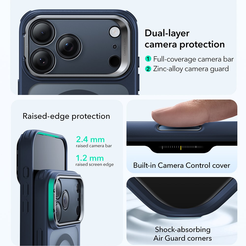 ESR Classic Hybrid HaloLock - θήκη για Apple iPhone 17 Pro - Μπλε - Image 7