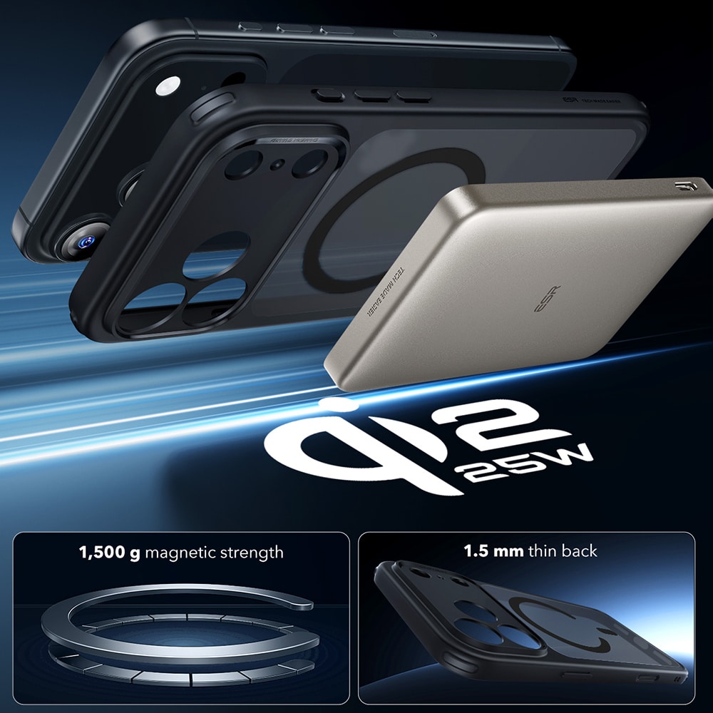 ESR Classic Hybrid HaloLock - θήκη για Apple iPhone 17 Pro Max - Μαύρο - Image 5