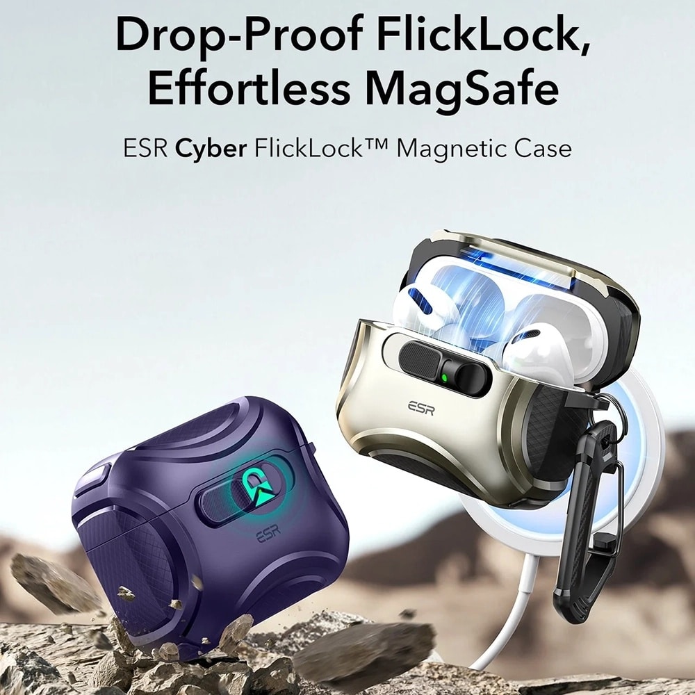 ESR - Cyber Flicklock Halolock - Apple Airpods Pro 3 - Purple - Image 2