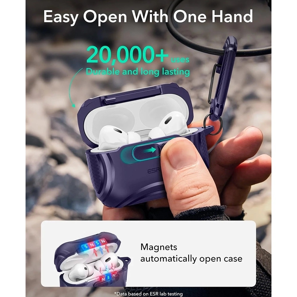 ESR - Cyber Flicklock Halolock - Apple Airpods Pro 3 - Purple - Image 5