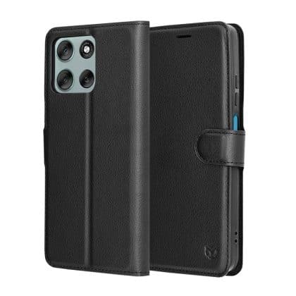 Techsuit Leather Folio - θήκη για Motorola Moto G56 - Μαύρο