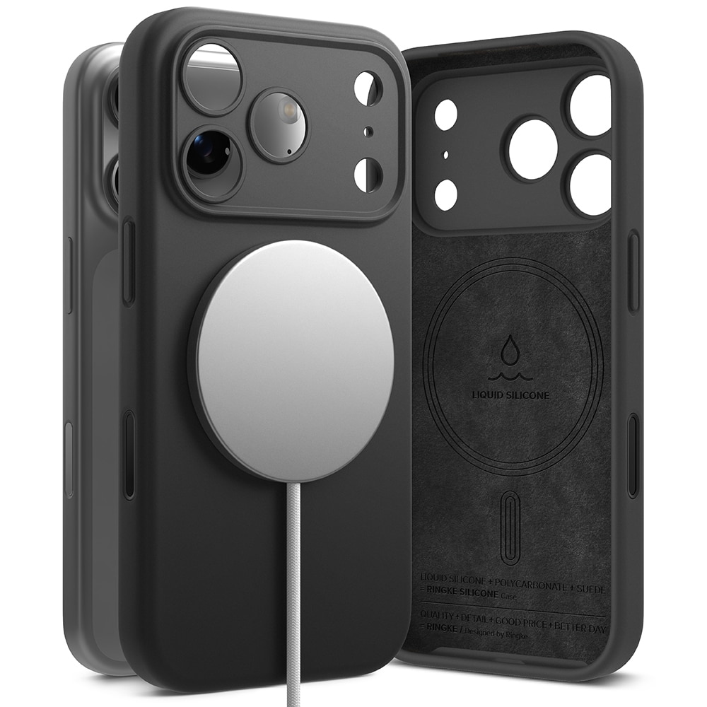 Ringke Silicone Magnetic - θήκη για Apple iPhone 17 Pro - Μαύρο - Image 3