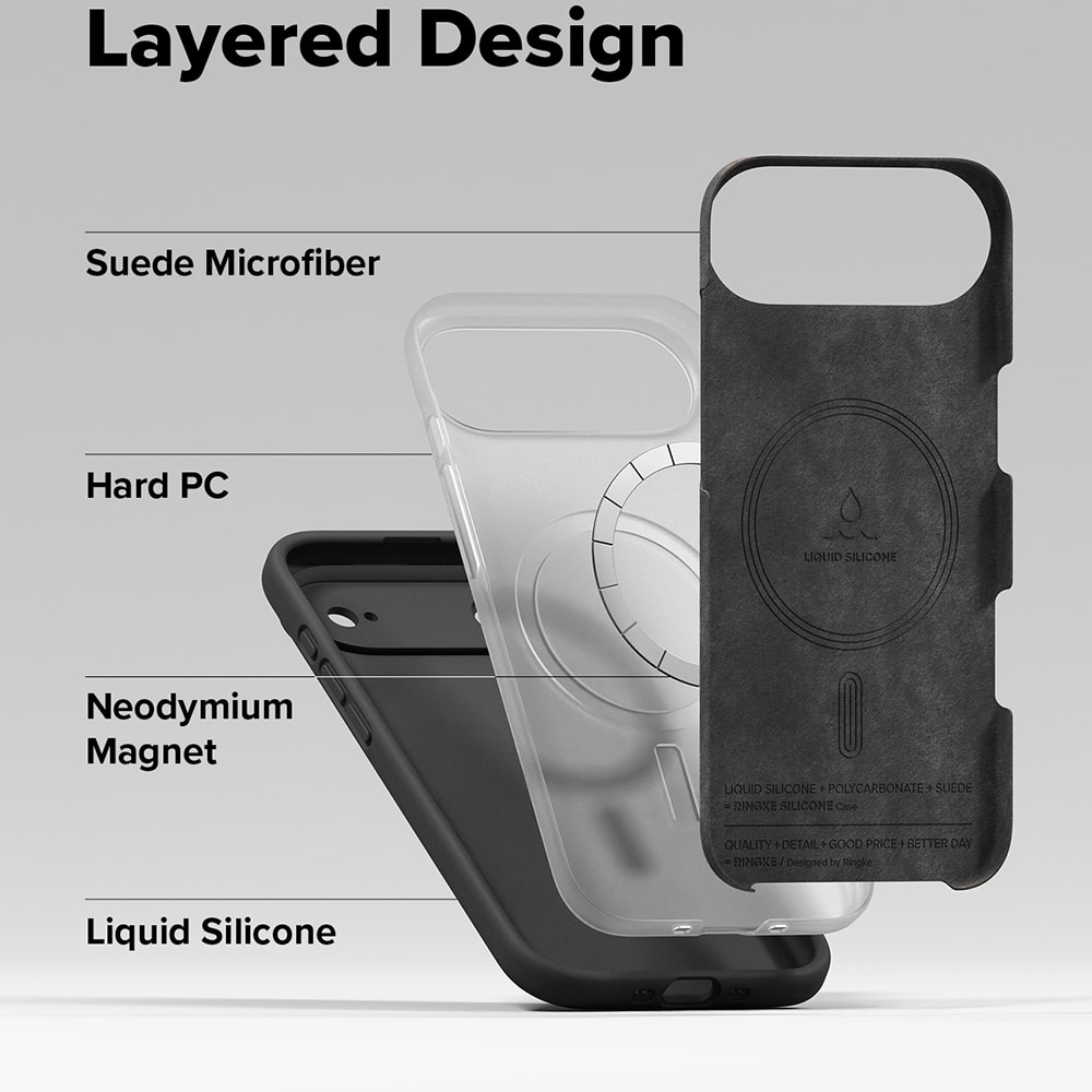 Ringke Silicone Magnetic - θήκη για Apple iPhone 17 - Μαύρο - Image 7