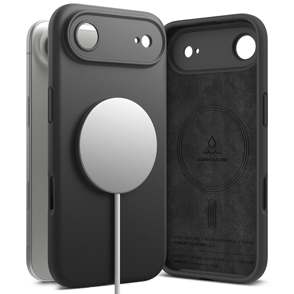Ringke Silicone Magnetic - θήκη για Apple iPhone 17 - Μαύρο - Image 4