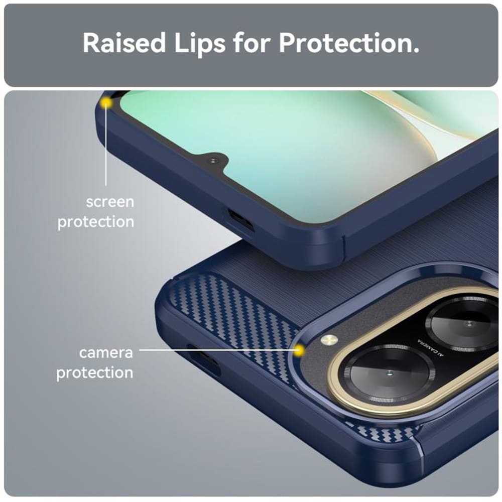 Techsuit Carbon Silicone - θήκη για Xiaomi Redmi A5 4G - Μπλε - Image 4