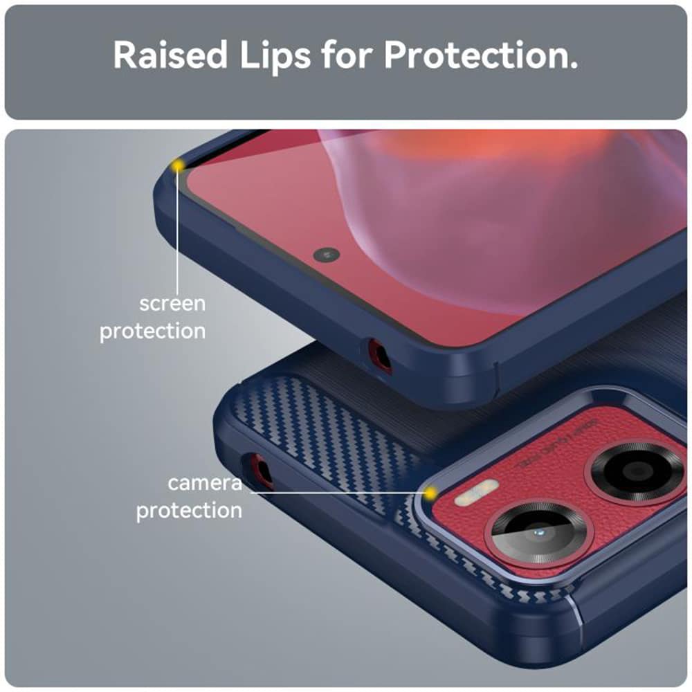 Techsuit Carbon Silicone - θήκη για Motorola Moto G05 / E15 - Μπλε - Image 2