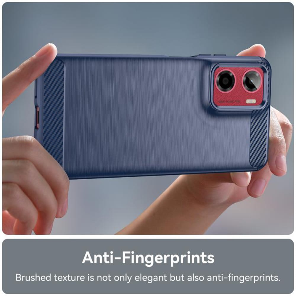 Techsuit Carbon Silicone - θήκη για Motorola Moto G05 / E15 - Μπλε - Image 3