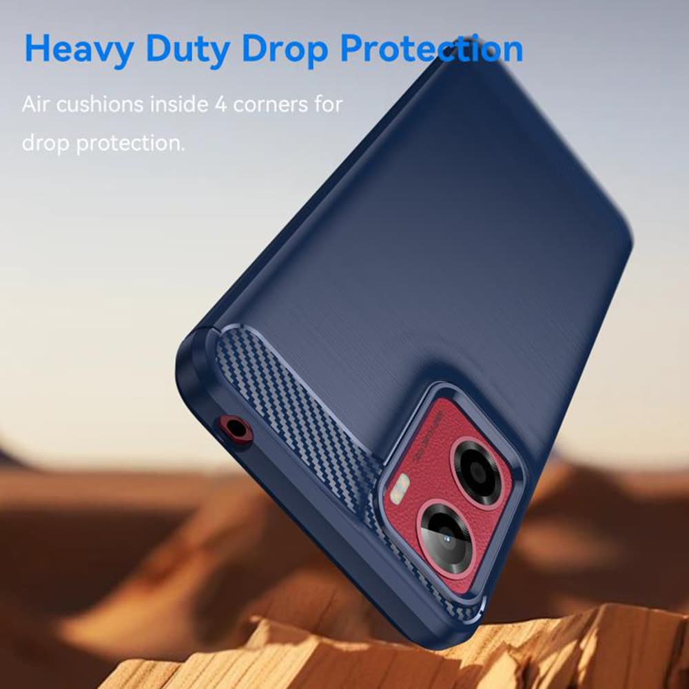 Techsuit Carbon Silicone - θήκη για Motorola Moto G05 / E15 - Μπλε - Image 4