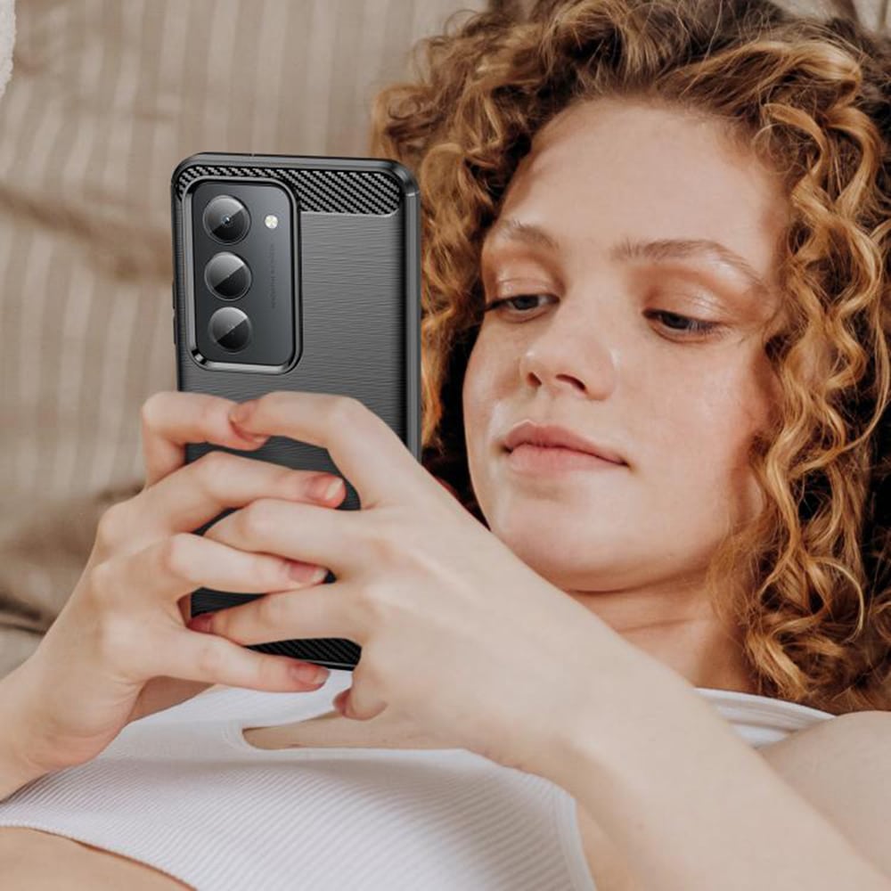 Techsuit Carbon Silicone - θήκη για Xiaomi Redmi 15 / 15C - Μαύρο - Image 4