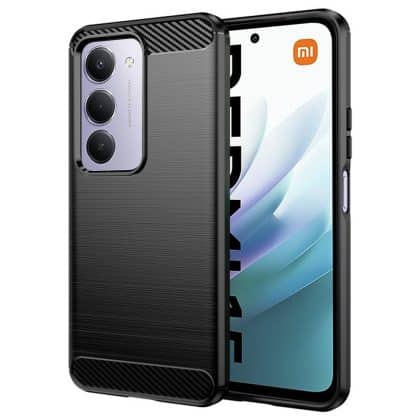 Techsuit Carbon Silicone - θήκη για Xiaomi Redmi 15 / 15C - Μαύρο