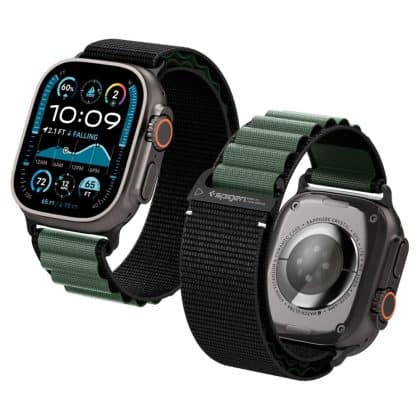 Spigen - Wbf1 - Apple Watch 6 / 7 / 8 / 9 / 10 / Se / Se 2 / Ultra / Ultra 2 (44/45/46/49mm) - Black / Green