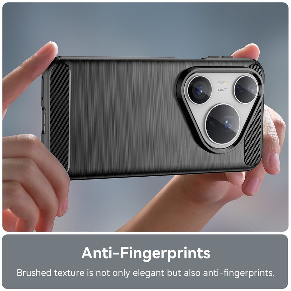 Techsuit Carbon Silicone - θήκη για Huawei Pura 80 Pro / Ultra - Μαύρο - Image 2