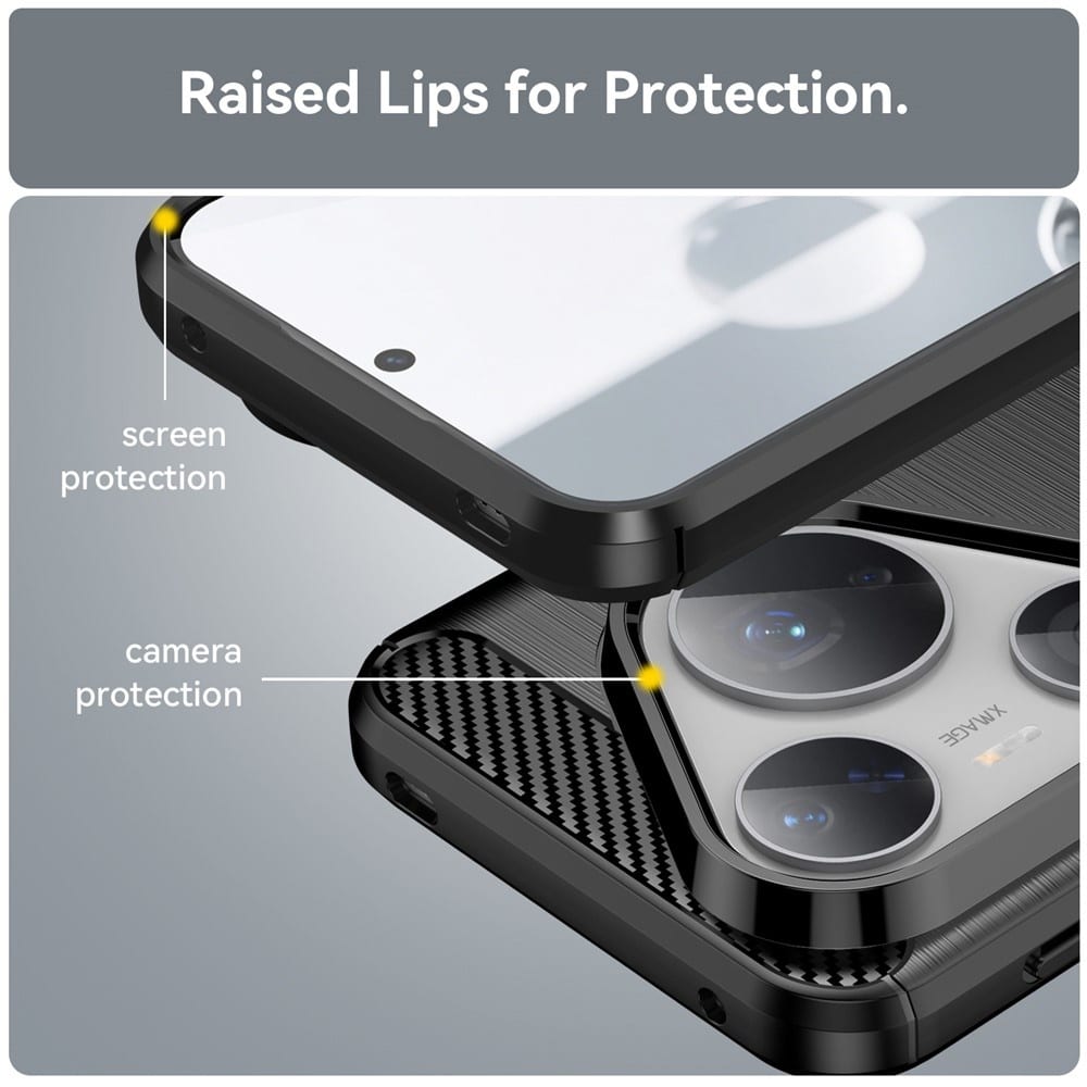 Techsuit Carbon Silicone - θήκη για Huawei Pura 80 Pro / Ultra - Μαύρο - Image 5