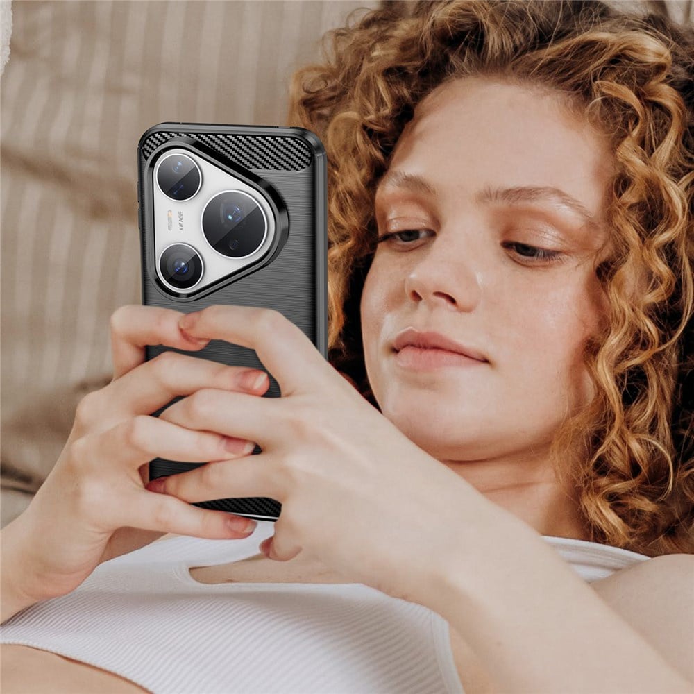 Techsuit Carbon Silicone - θήκη για Huawei Pura 80 Pro / Ultra - Μαύρο - Image 6