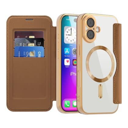 Techsuit SmartMag Book - θήκη για Apple iPhone 17 - Καφέ
