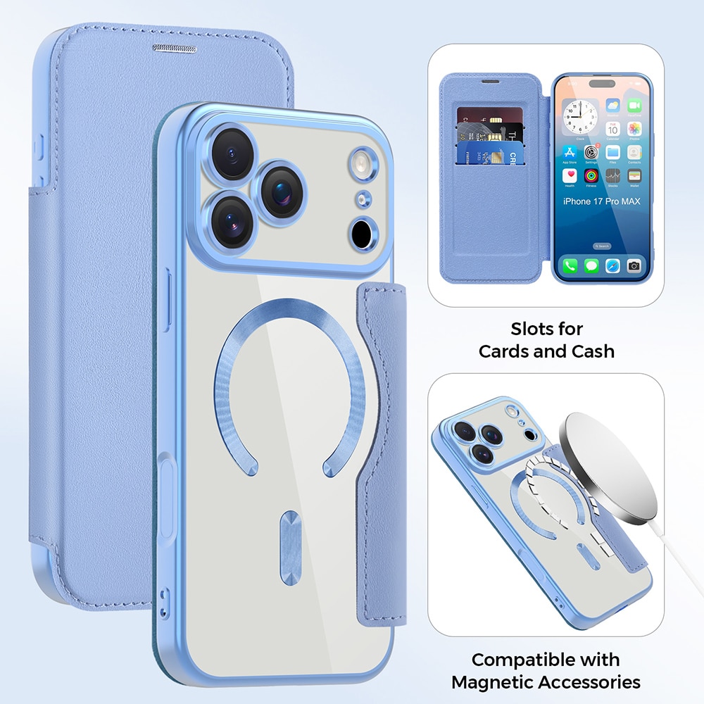 Techsuit SmartMag Book - θήκη για Apple iPhone 17 Pro Max - Μπλε - Image 3