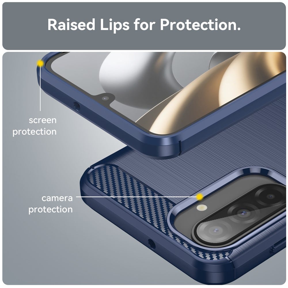 Techsuit Carbon Silicone - θήκη για Samsung Galaxy A17 / 4G 5G - Μπλε - Image 3