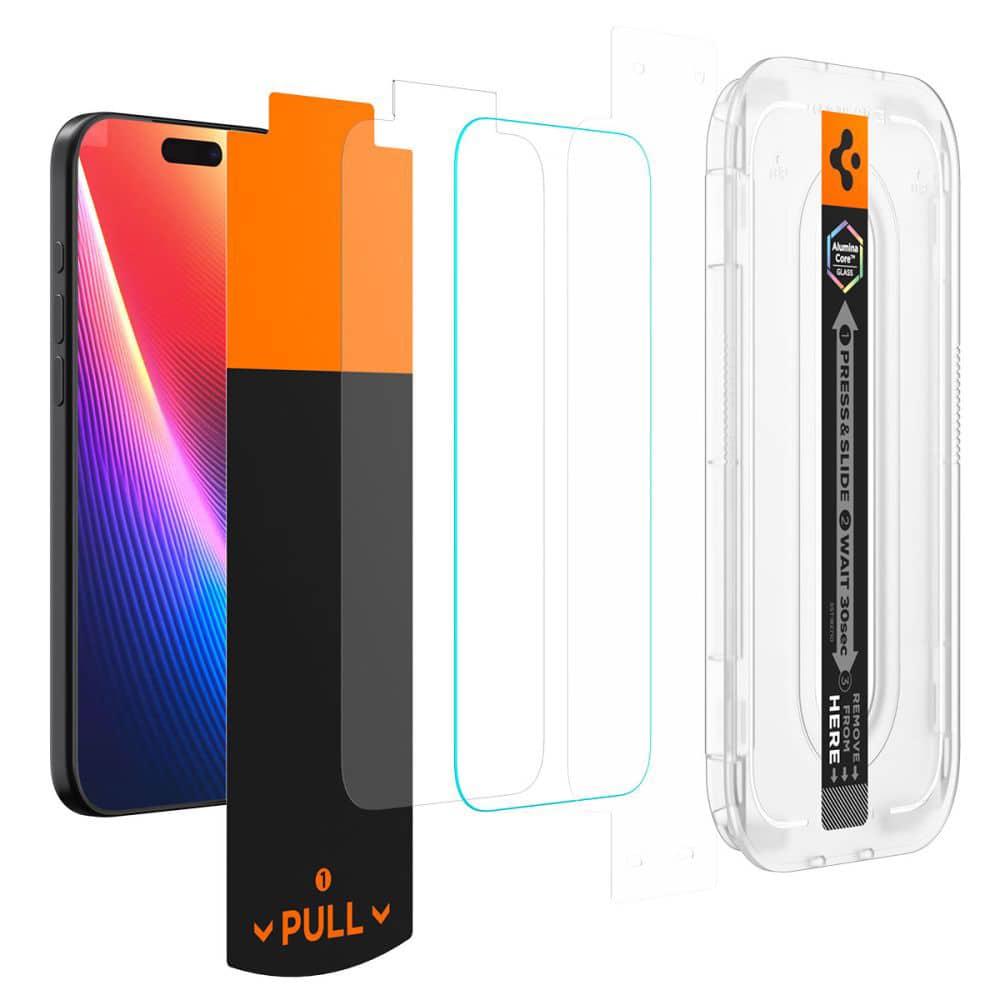 Spigen - Glas.tr Ez-Fit Pro - iPhone 16 Pro Max / iPhone 17 Pro Max - Διαφανές - Image 2