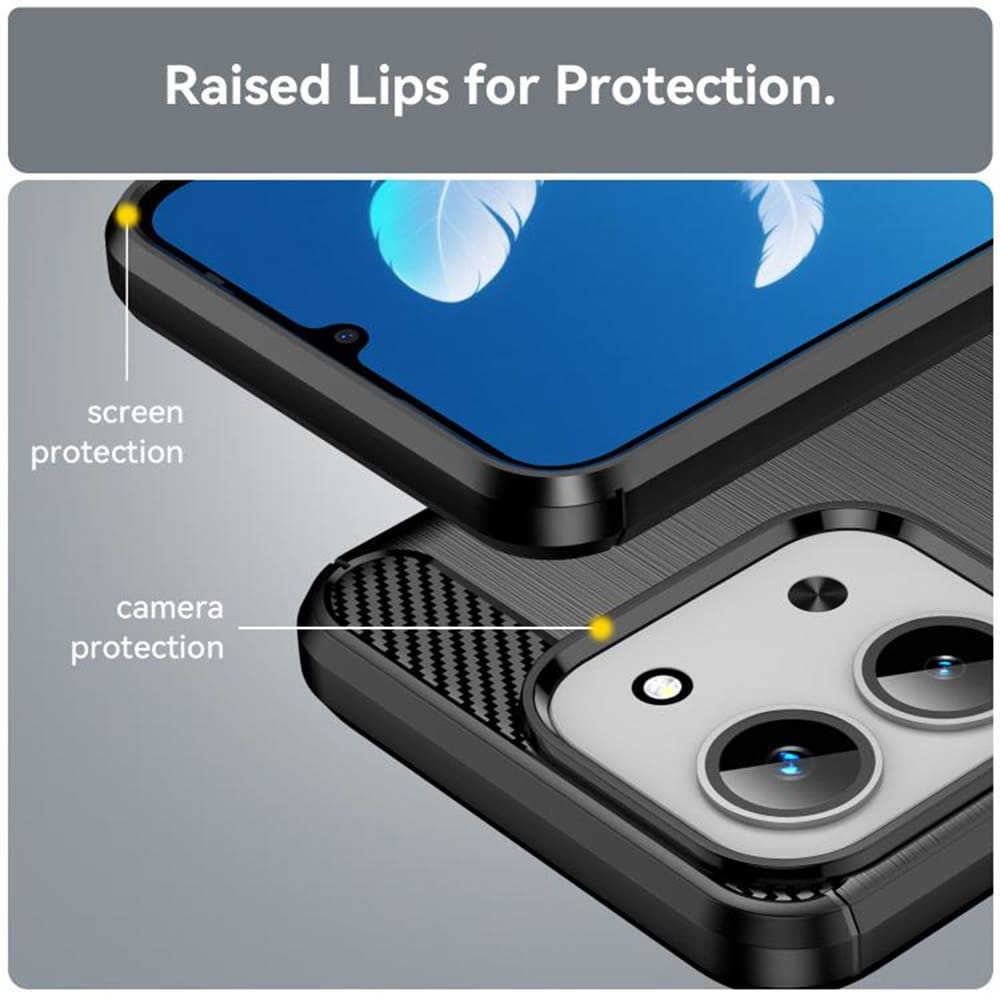 Techsuit Carbon Silicone - θήκη για Xiaomi Redmi 15C - Μαύρο - Image 3