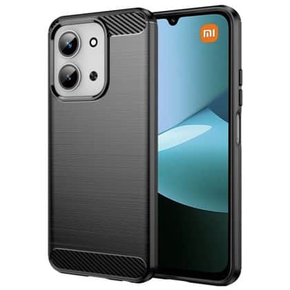 Techsuit Carbon Silicone - θήκη για Xiaomi Redmi 15C 4G / Poco C85 4G / Redmi 15C - Μαύρο