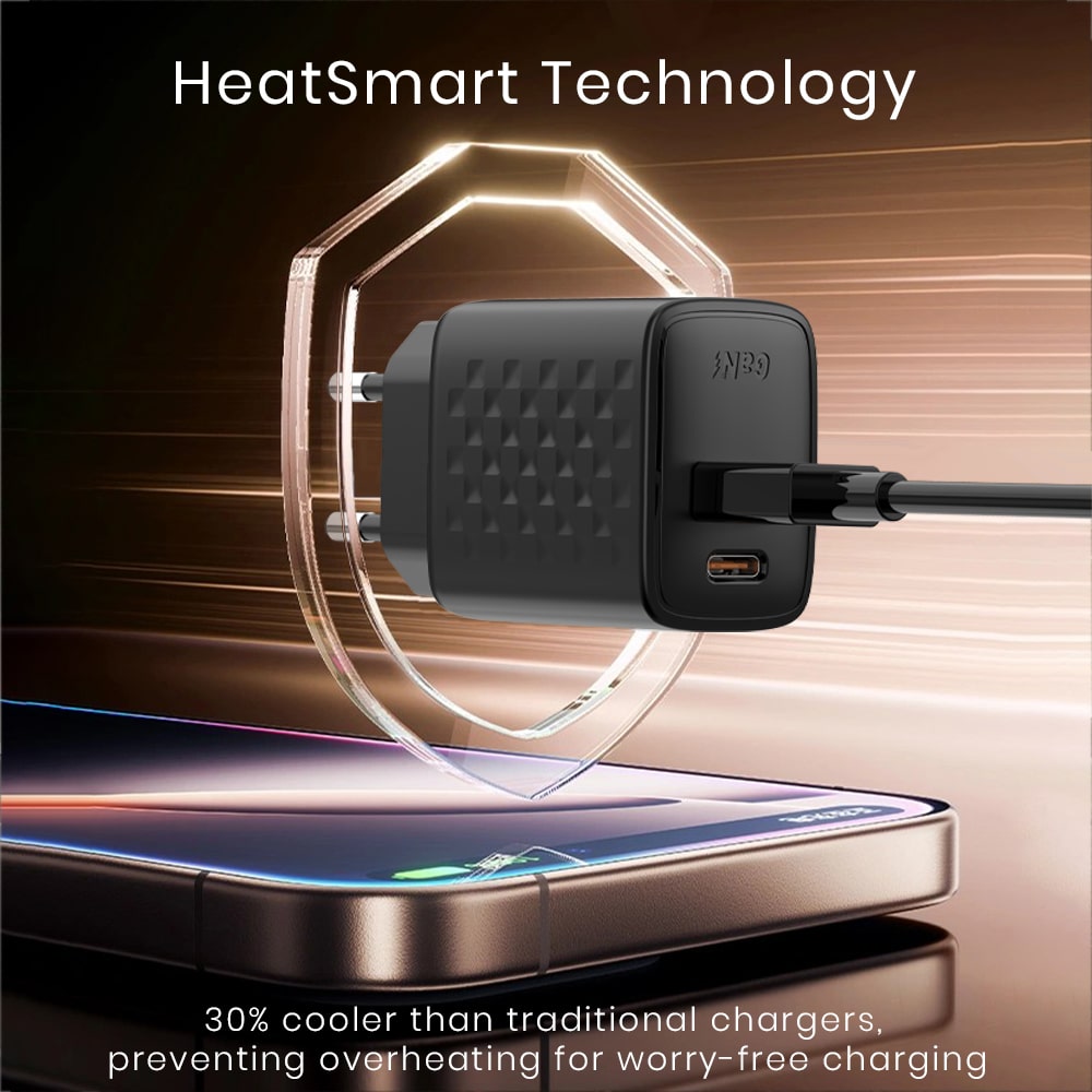 Lito - Wall Charger (lc15) - Type-C, USB Output, Pd20w, Gan, Pc Fireproof, Eu Plug - Black - Image 2