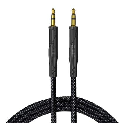 Lito - Audio Καλώδιο Adapter (la02) - Jack To Jack 3.5mm, Zero Signal Loss, Nylon-Braided, 1m - Black