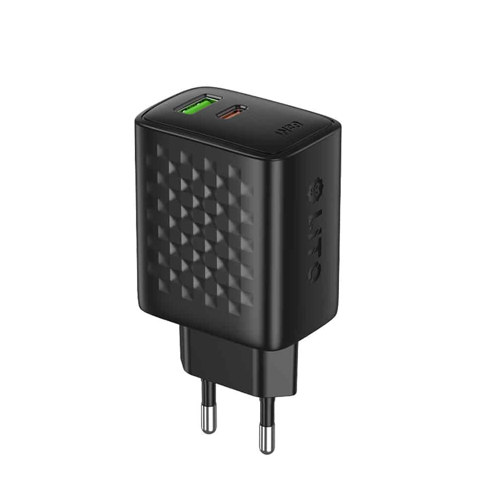 Lito - Wall Charger (lc24) - Type-C, USB Output, Pd65w, Gan, Pc Fireproof, Eu Plug - Black - Image 2