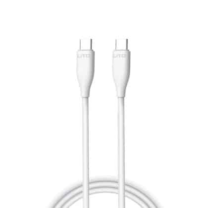 Lito - Data Καλώδιο Liquid Silicone (ld03) - Type-C To Type-C, Fast Charging, 60w, 1m - White