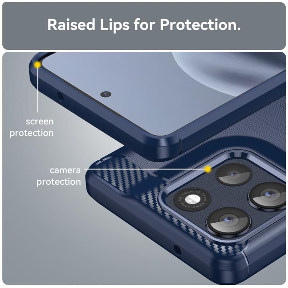 Techsuit Carbon Silicone - θήκη για Motorola Moto G86 - Μπλε - Image 3