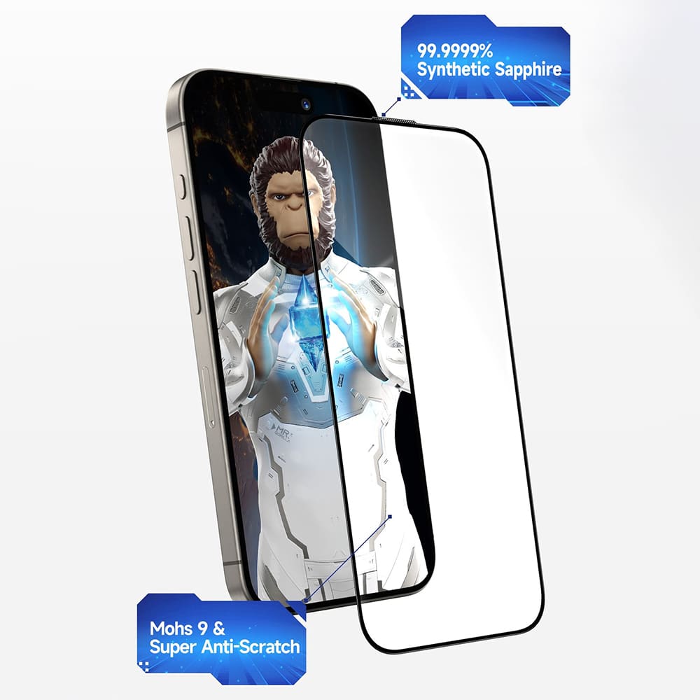 Blueo - Premium Αντιανακλαστικό Γυαλί Σαπφείρου 9h - iPhone 16 Pro Max / iPhone 17 Pro Max - Image 5