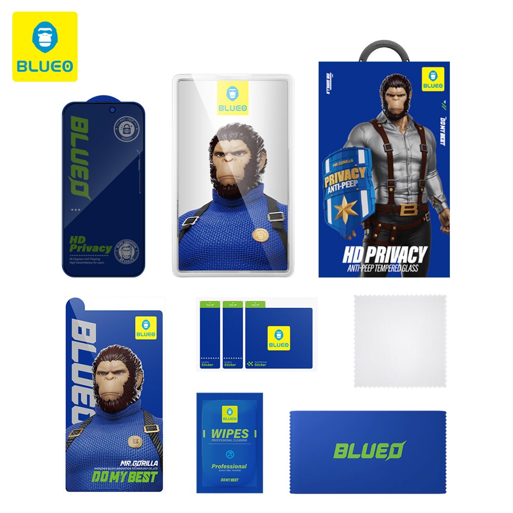 Blueo - Γυαλί Ιδιωτικότητας Anti-Peep Με Εφαρμογέα Pro - iPhone 17 Air - Μαύρο - Image 7
