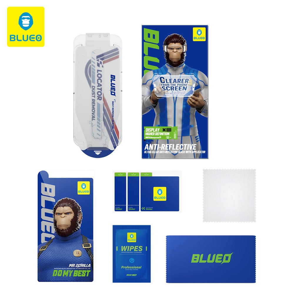 Blueo - Αντι-Ανακλαστικό Γυαλί Hd Με Εφαρμοστή Pro - iPhone 17 Air - Μαύρο - Image 7
