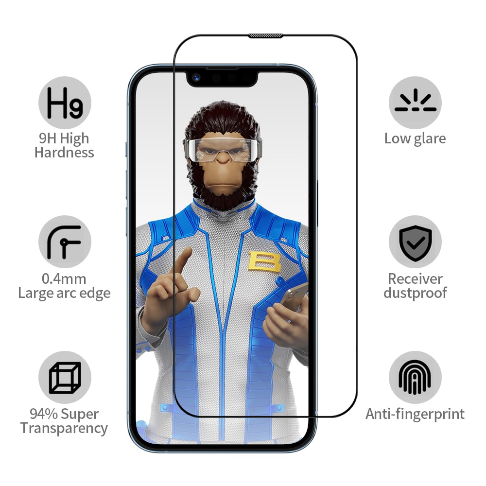 Blueo - Αντι-Ανακλαστικό Γυαλί Hd Με Εφαρμοστή Pro - iPhone 17 Air - Μαύρο - Image 4