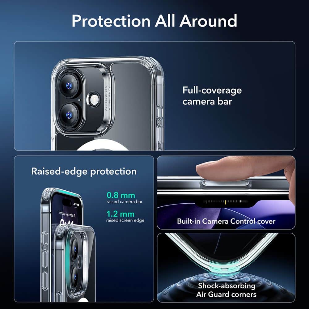 ESR Classic Hybrid Magsafe & Tempered Glass iPhone 17 Clear - Image 3