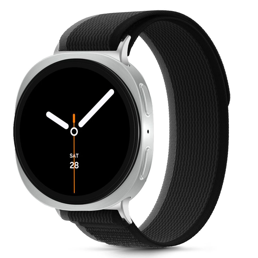 Tech-Protect Nylon Stripe Samsung Galaxy Watch 8 / Classic (40 / 44 / 46 Mm) Black/orange - Image 2
