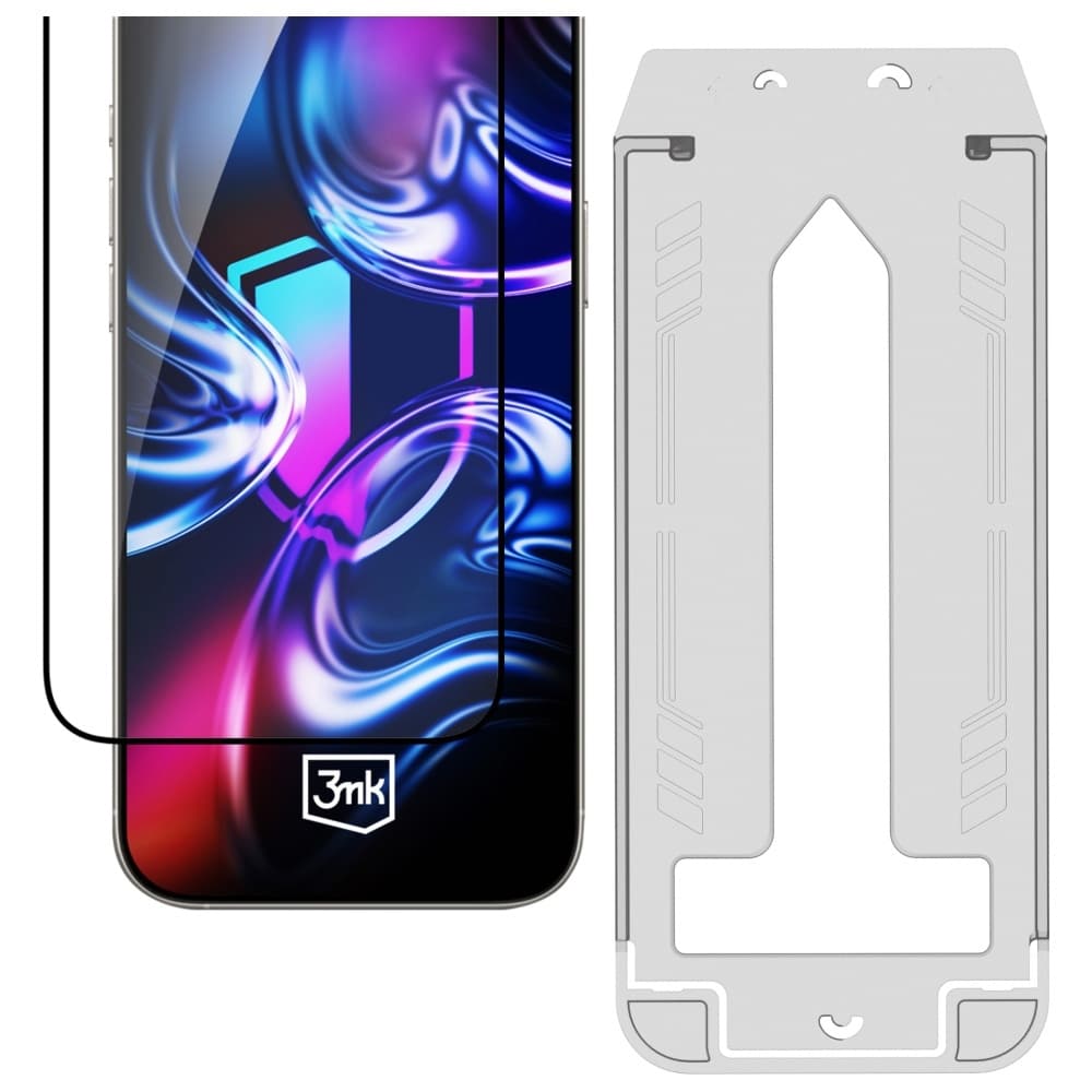 Προστατευτικό Οθόνης 3mk Hardglass Max Με Εφαρμογέα Για Apple iPhone 15 Plus/16 Plus - Image 2