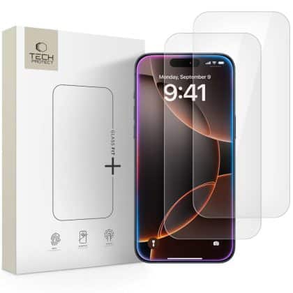 Tech-Protect Glass Fit+ 2-Pack iPhone 17 Air Clear