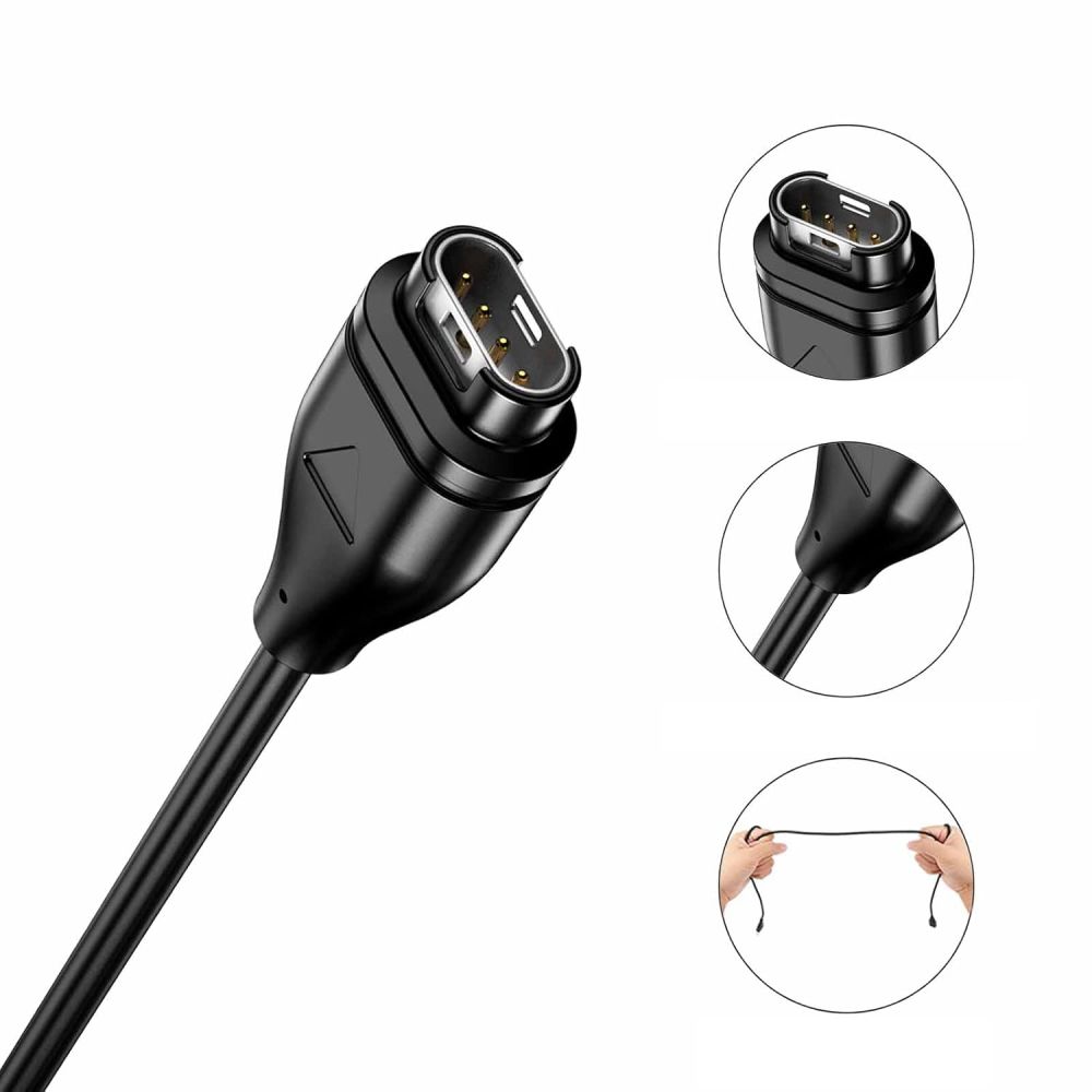 Tech-Protect Mc04 Ultraboost Charging USB Καλώδιο 100cm Garmin Watch Black - Image 3