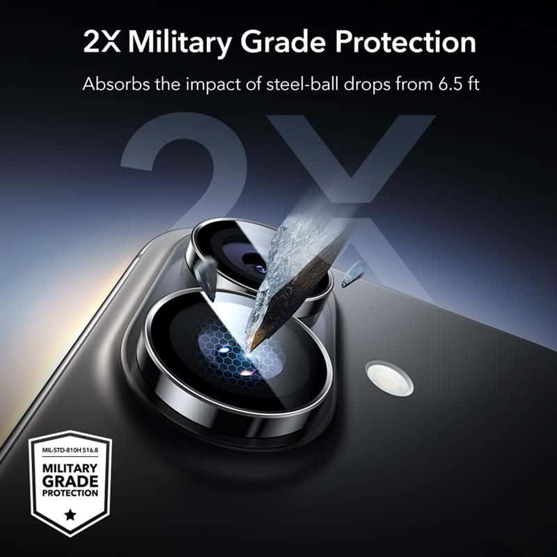 ESR Armorite Camera Protector iPhone 16 / 16 Plus / 17 Black - Image 4