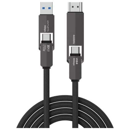Καλώδιο 4smarts Combocord USB4 Hdmi 240w 1,5m Μαύρο