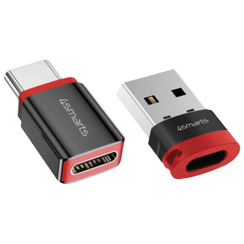 Adapter USB-C Σε USB-A/usb-C 4smarts Data Blocker Μαύρος (σετ 2 Τεμαχίων) - Image 2