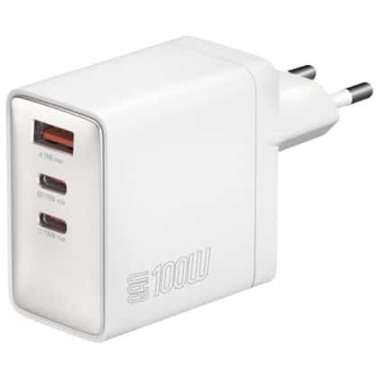 Φορτιστής Τοίχου 4smarts Pocket Gan 100w 2xusb-C + USB-A Λευκός